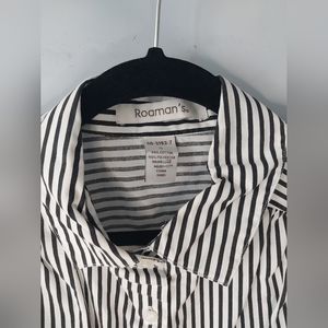 Pin strip long line shirt